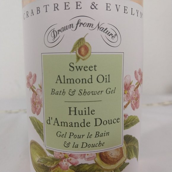 CRABTREE & EVELYN Discontinued SWEET ALMOND OIL BATH& SHOWER GEL 16.9FLOZ - Picture 3 of 5